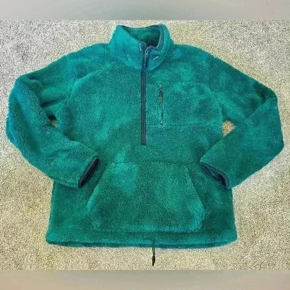 Victoria Secret PINK Plush Teal Quarter Zip Jacket - Picture 1 of 3